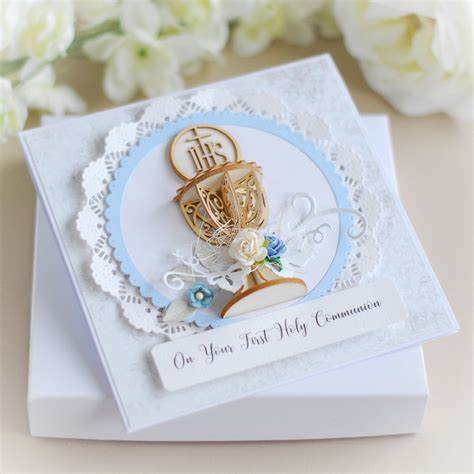 On Your First Holy Communion ” card for a boy – Bloomar Design