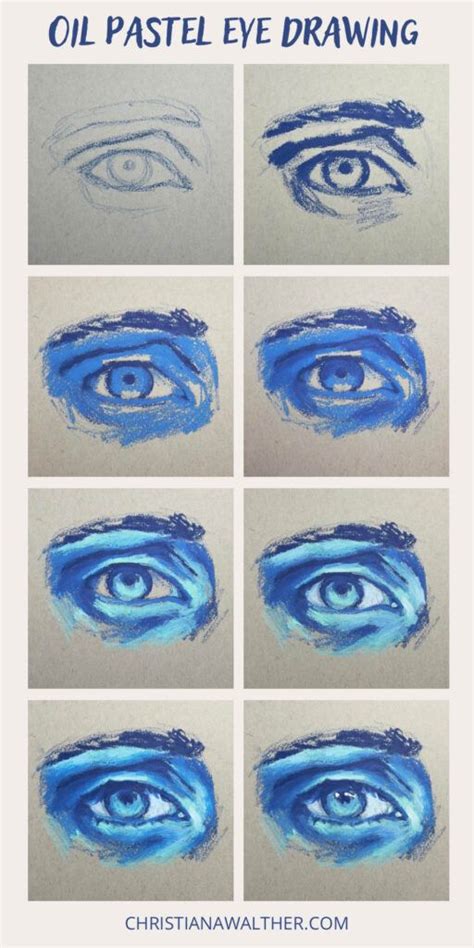 Oil pastel easy drawing how to draw eyes with oil pastels – Artofit