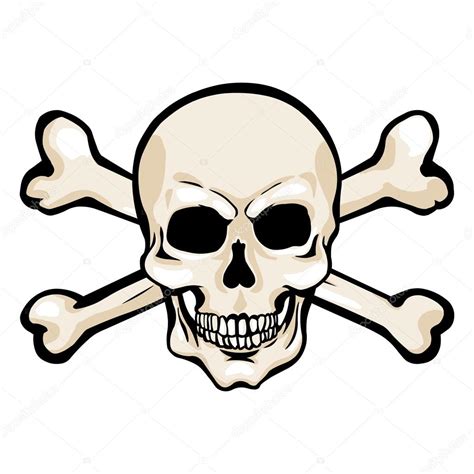 Pirate Skull with Cross Bones — Stock Vector © nikiteev #51801843