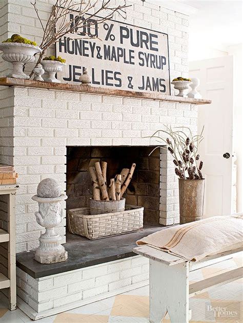 20+ Rustic White Brick Fireplace