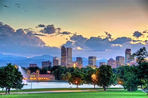 Photos of Denver Skyline and City Park