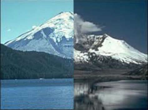 Mount St Helens Eruption Before And After