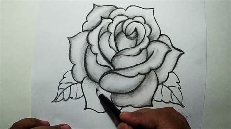 How To Draw A Rose With Pencil Shading / I then revisit each petal ...