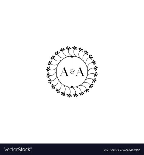 Aa simple wedding initial concept with high Vector Image