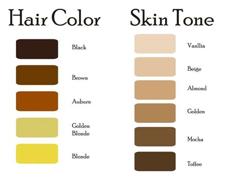 hair color chart skin tone with skin tone chart skin tones are divided ...