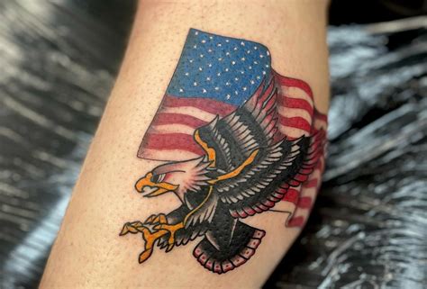 11+ Flag And Eagle Tattoo Ideas That Will Blow Your Mind!