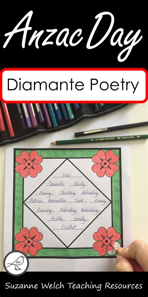 Anzac Day – Diamante Poetry Writing | Anzac day, Poetry writing ...