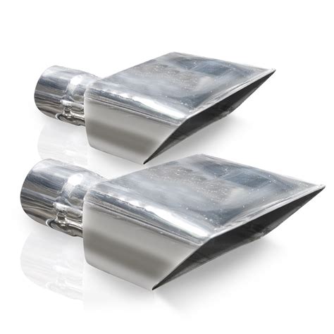 Hot Rod Style Polished Exhaust Tips 304 Stainless Steel