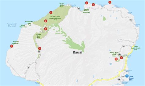 Kauai Island Map, Hawaii - GIS Geography