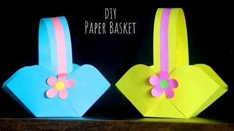 DIY Paper Basket Easy, Easter Basket Ideas, Paper Craft Ideas for Kids