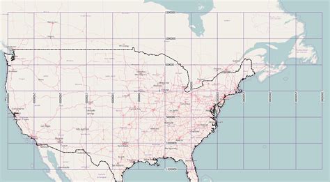 Latitude And Longitude Map Of The United States