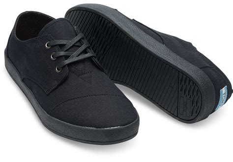 Toms Black Canvas Men's Paseo Sneakers in Black for Men | Lyst