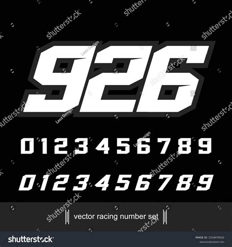 5,971 Racing Style Number Font Images, Stock Photos, 3D objects ...