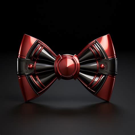 Premium Photo | A red and black bow tie