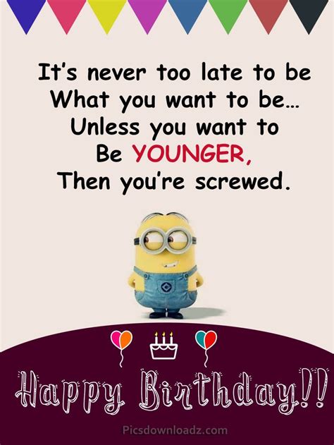 Funny Minions Funny Birthday Quotes - ShortQuotes.cc