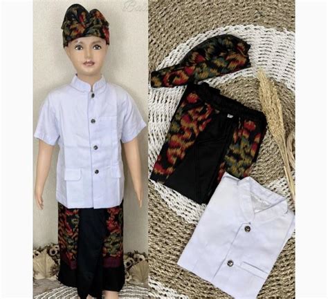 SET udeng baju adat bali anak, Bayi & Anak, Baju Anak Laki-laki, 4 ...