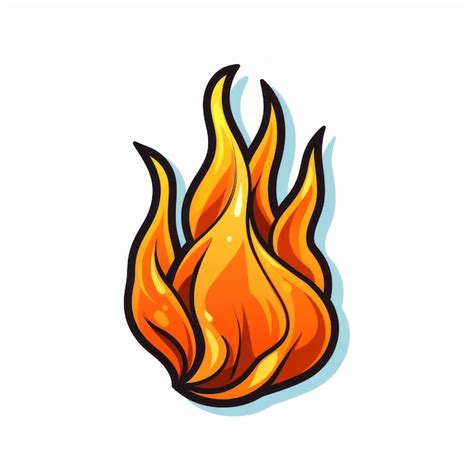 Premium AI Image | Flickering Elegance A Minimalist Flame Sticker in ...