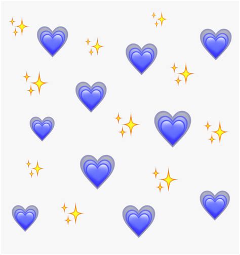 Blue Heart Emoji Background, HD Png Download - kindpng