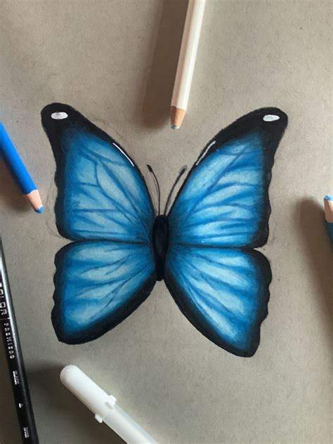 Colored Pencil Butterfly Drawing Colored Pencil Artwork Ideas Art