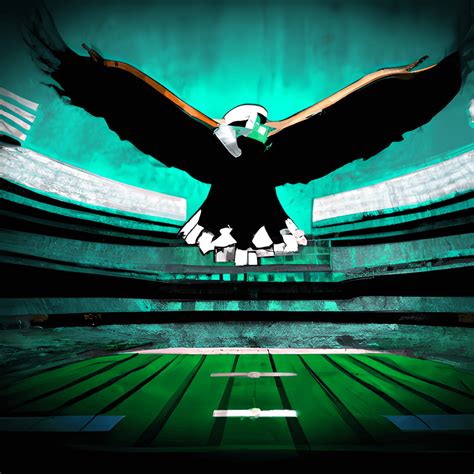 Philadelphia Eagles Stadium with Eagle in Jersey · Creative Fabrica