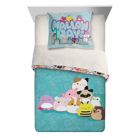 Squishmallows 2-Piece Twin & Full Comforter Set, Reversible, Microfiber ...