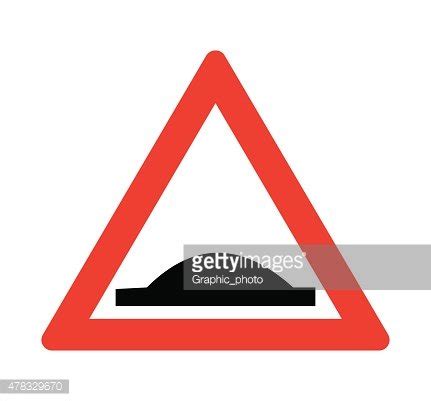 Indicating Speed Bumps Sign Stock Vector | Royalty-Free | FreeImages