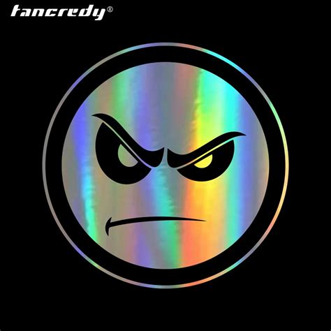 Car Sticker Emoji Angry Face Funny Decals Car Bumper Stickers and ...