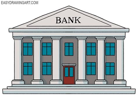 how to draw a bank easy drawing | Easy drawings, Art gallery wallpaper ...