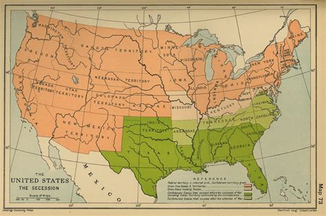 Map of the United States: The Secession