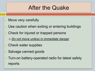 Earthquake preparedness ppt | PPT