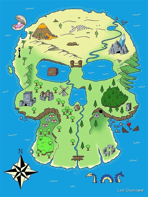 "Skull Island Map" Poster for Sale by Rennis05 | Redbubble