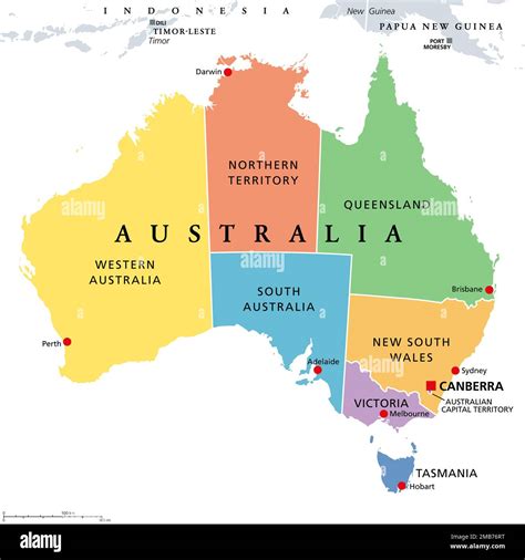 Map Of Australia With States Territories And Capital Cities - Tybie ...