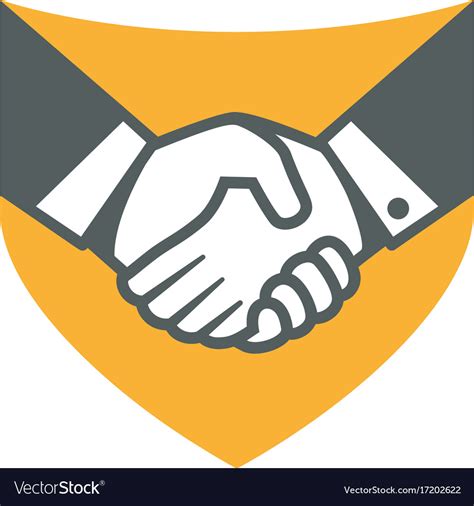 Handshake logo for business Royalty Free Vector Image