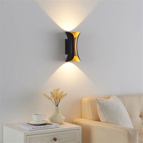 Gold and black dual beam LED wall lamp - Foria