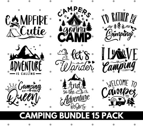 CAMPING Svg Bundle Camping Clipart Camping Svg Cut Files for - Etsy