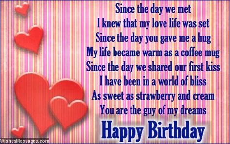 Birthday Poems for Boyfriend – WishesMessages.com