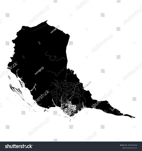 Manaus Brazil High Resolution Vector Map Stock Vector (Royalty Free ...