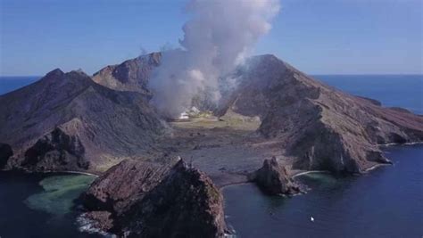 Drone Photos Show Aftermath Of White Island Volcano Eruption