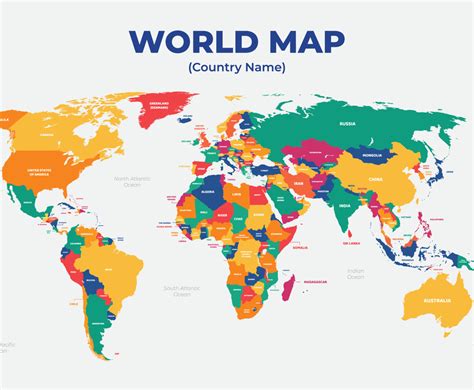 World Map with Country Name