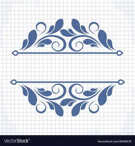 Design elements for page border Royalty Free Vector Image