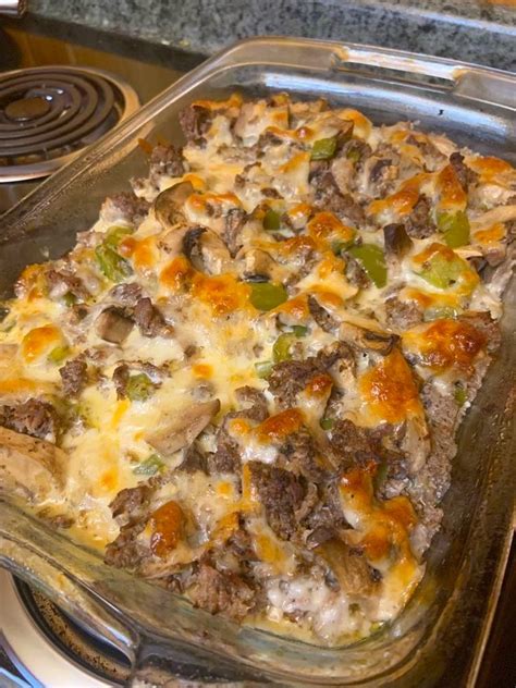 PHILLY CHEESE STEAK CASSEROLE - Just Cook Well