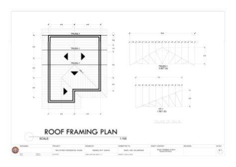 SOLUTION: Roof framing plan truss details - Studypool