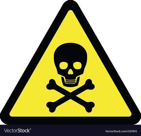 Deadly danger sign Royalty Free Vector Image - VectorStock