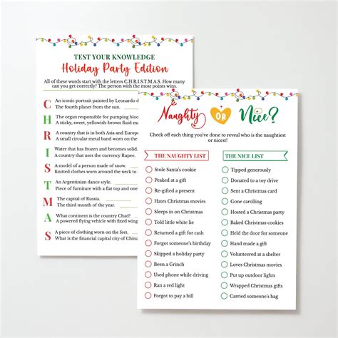 Christmas Work Party Games 15 Holiday Office Party Game Bundle Xmas ...