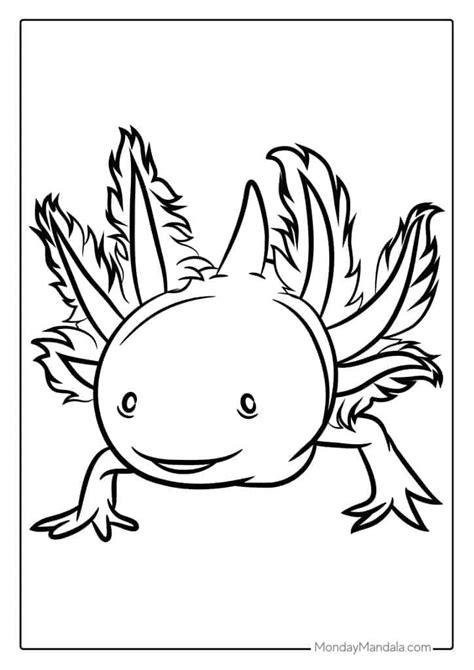 24+ Cute Axolotl Coloring Page - DolinaAmaan