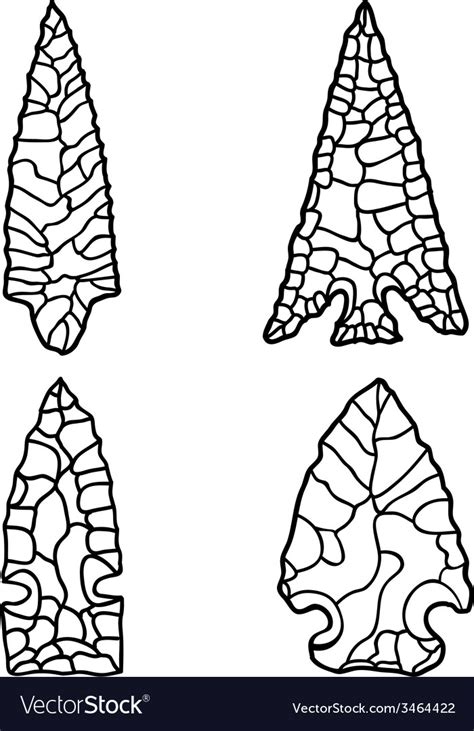 Indian Arrowhead Drawing