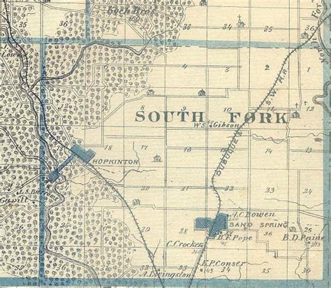 1875 South Fork Township, Delaware Co., Iowa Map