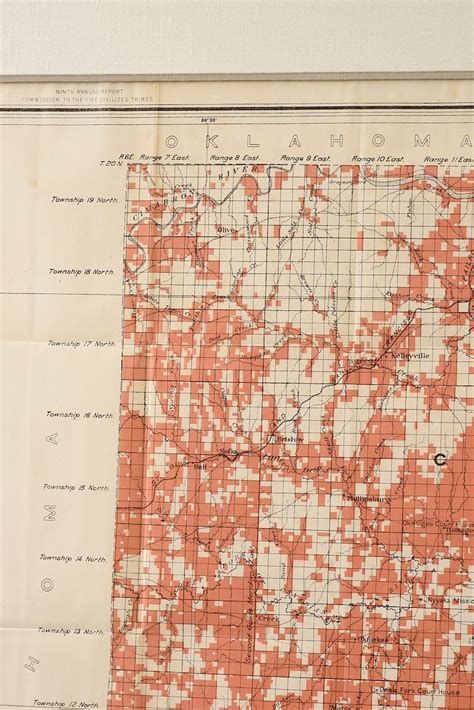 AN ANTIQUE MAP, "Department of the Interior Comission to the Five ...