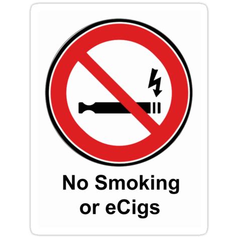 "No Smoking or eCigs sticker" Stickers by No-Vaping | Redbubble