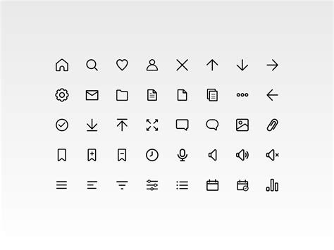 Basic Icon Set by Gokce Kurt on Dribbble